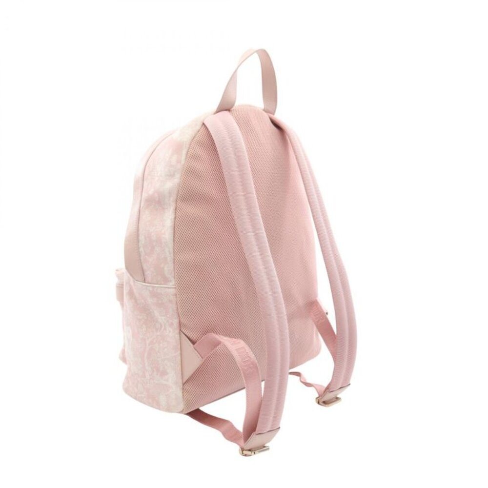 Dior Backpack Light Pink Canvas Leather de Jouy - Picture 2 of 11